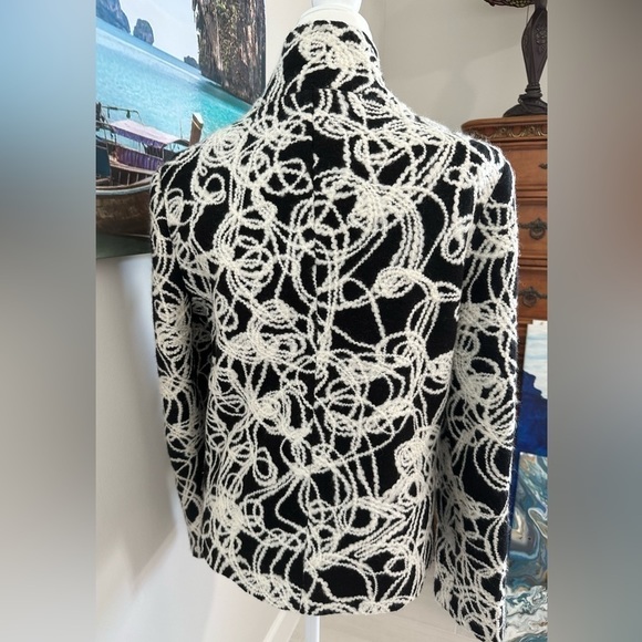 Nordstrom Angora Wool Jacket Hand Sewn Details 2 Pockets, Toggle Close Front - Picture 8 of 15